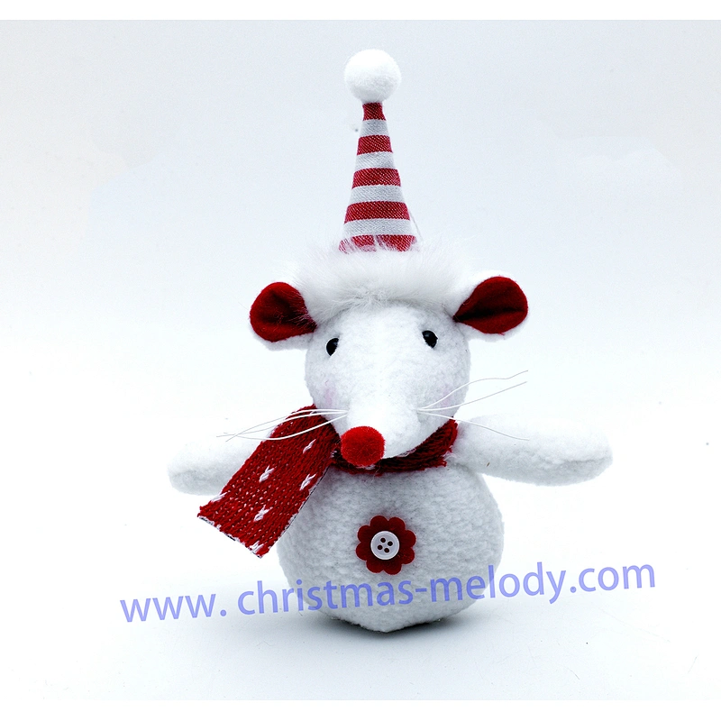 17cm  Red and white small pendant mouse ab