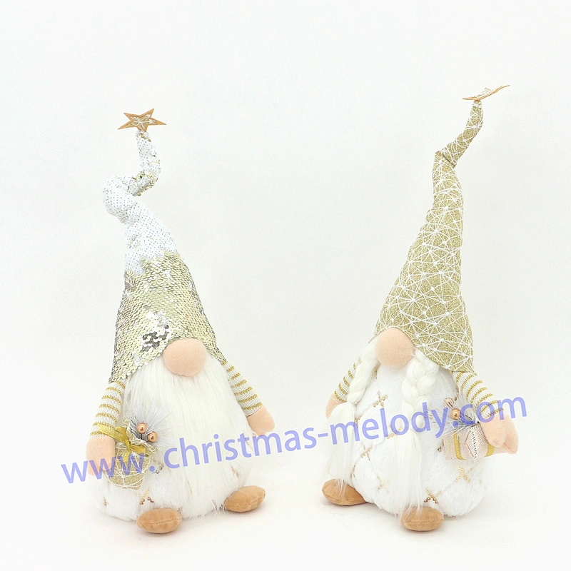 55cm  Golden fairy with feet and lights and big nose