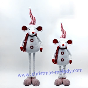 87cm  Red and white retractable mouse ab