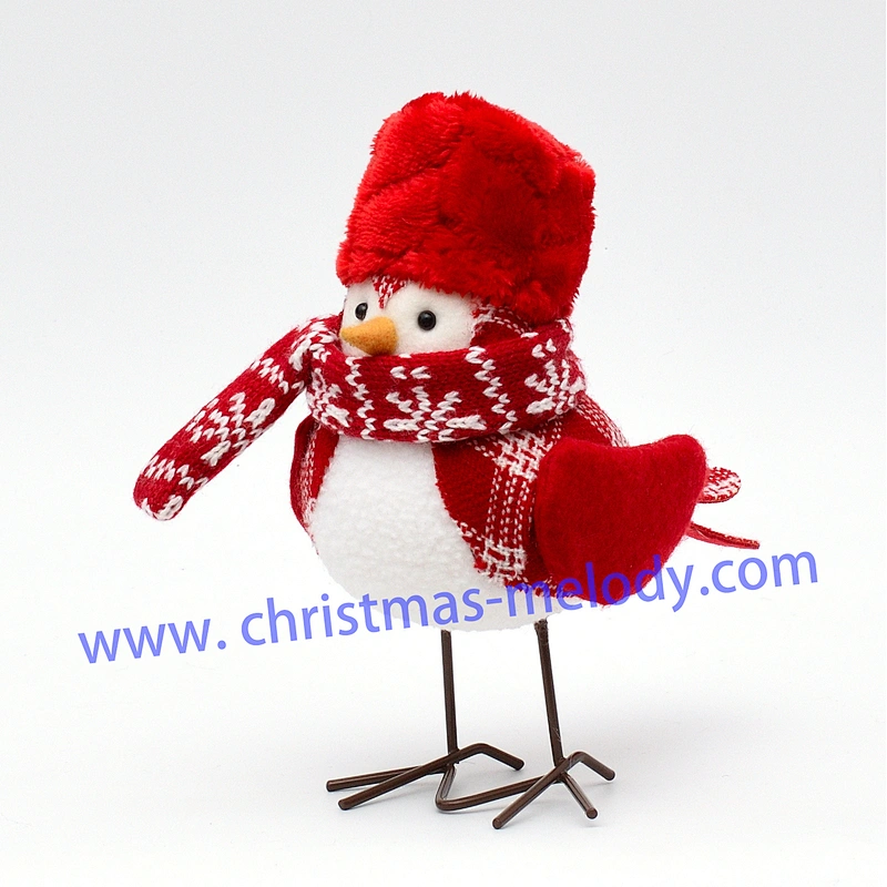 17cm  Red bird with hat  AB