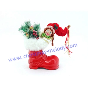 Red boots with light and elf cuttings