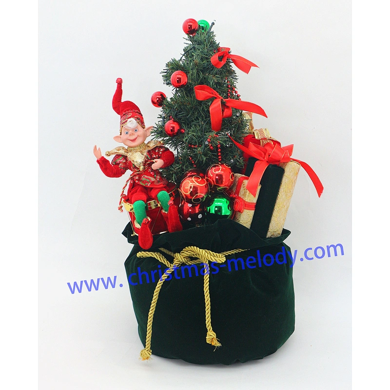 Lighted gift bag with Elf