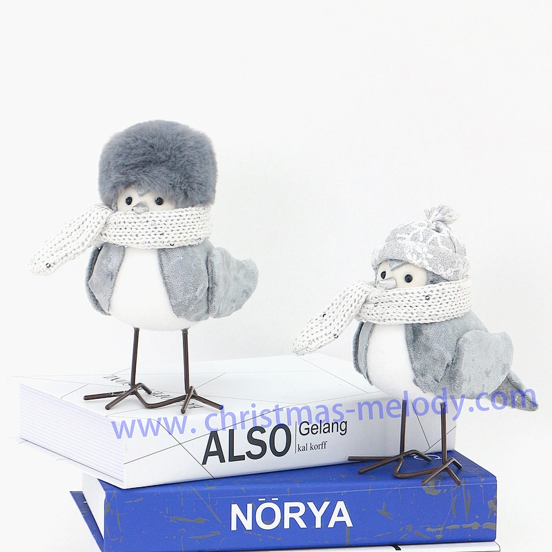 17cm  Grey bird with hat   AB