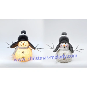 24cm  Snowmen with light and music