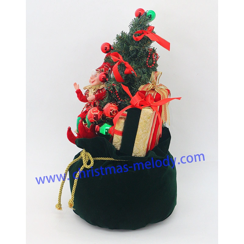 Lighted gift bag with Elf