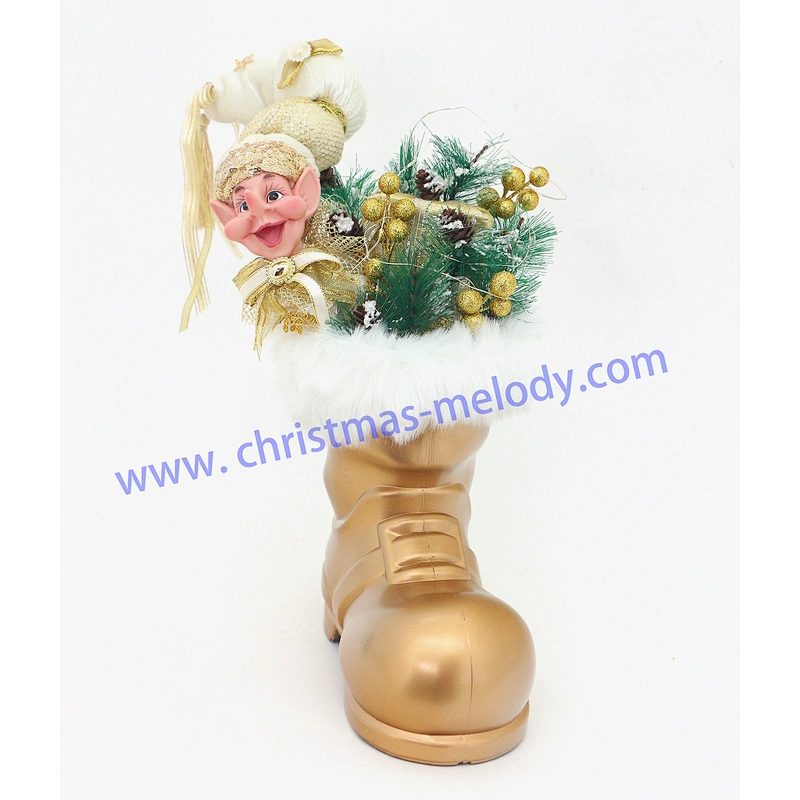 Gold boots with light and elf cuttings