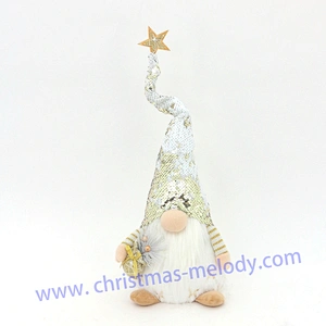 50cm  Golden fairy with feet and lights and big nose