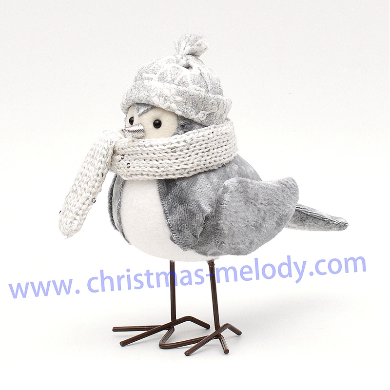 17cm  Grey bird with hat   AB