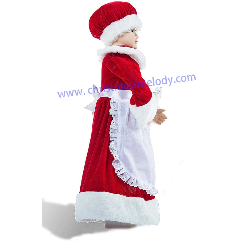 SOTE 28″ Animated Mrs. Claus with a Candle Christmas Figure