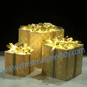 20*20*25CM Gift box with lamp,one set three pieces