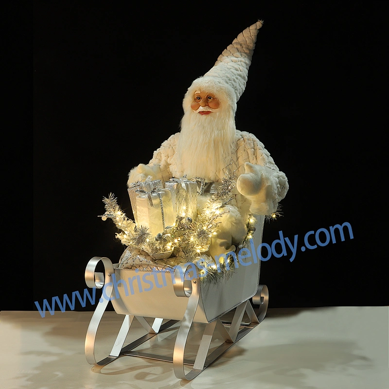 73*120*30CM  Santa Claus with light cart