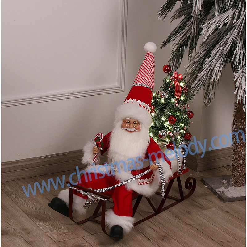 52*53CM Santa Claus with light cart