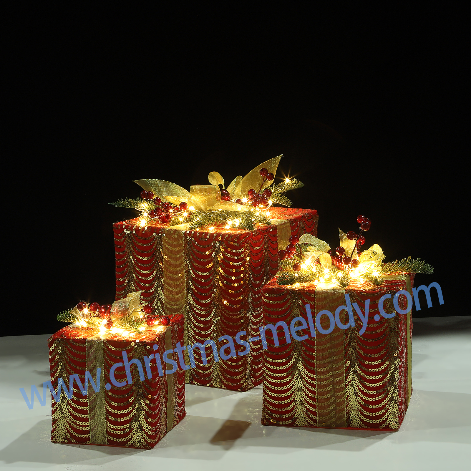 20*20*25CM Gift box with lamp,one set three pieces