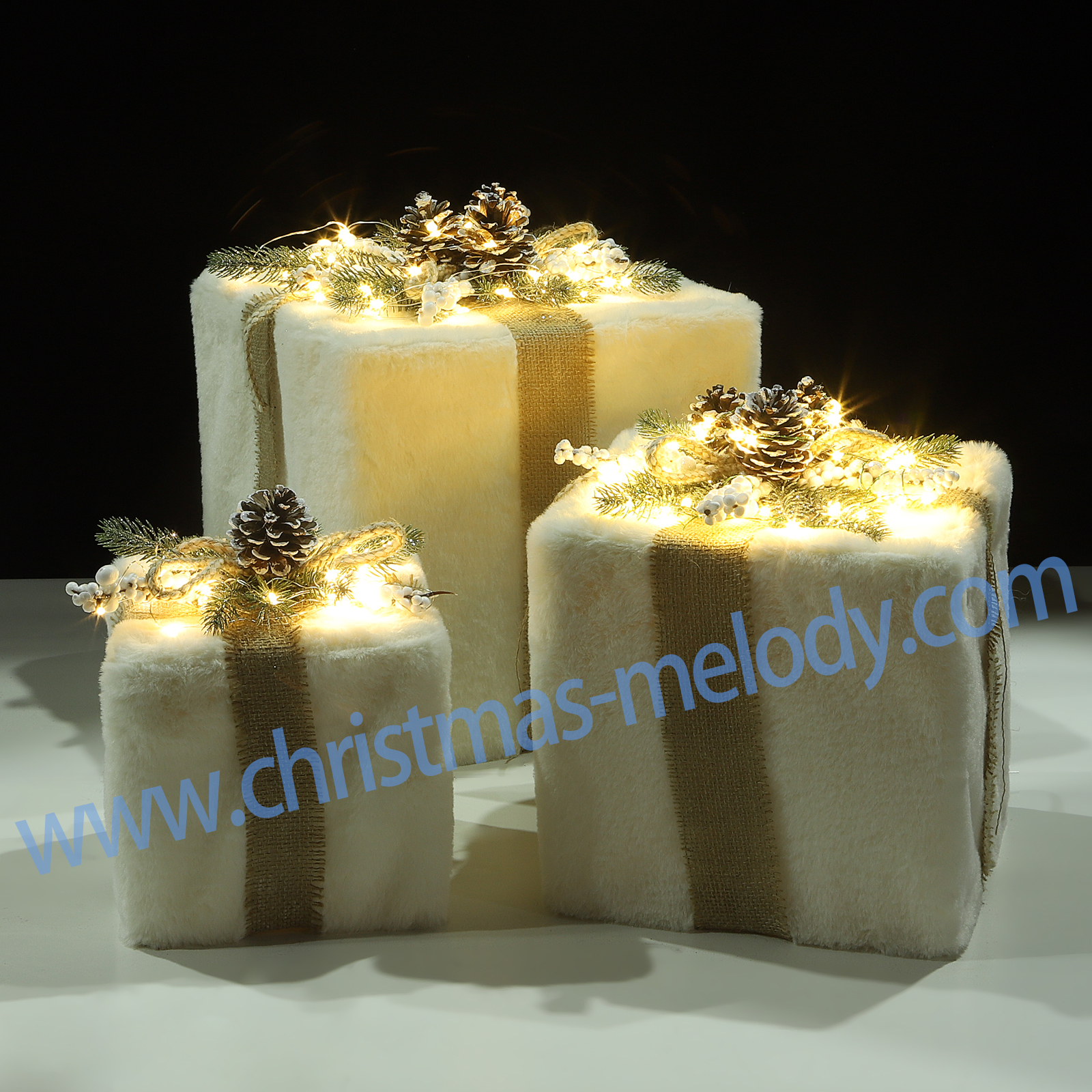20*20*20CM Gift box with lamp,one set three pieces