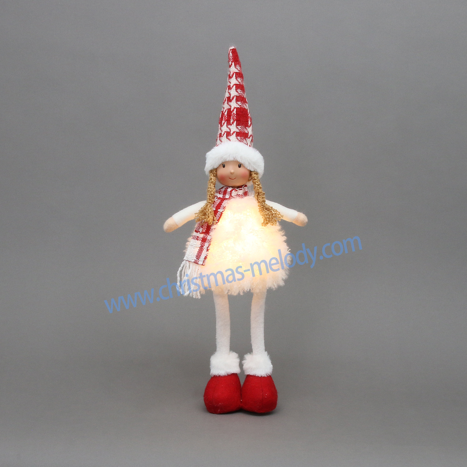 55CM  Little girl with lamp ornaments