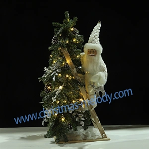 38*20*90CM Santa Claus with light ladder