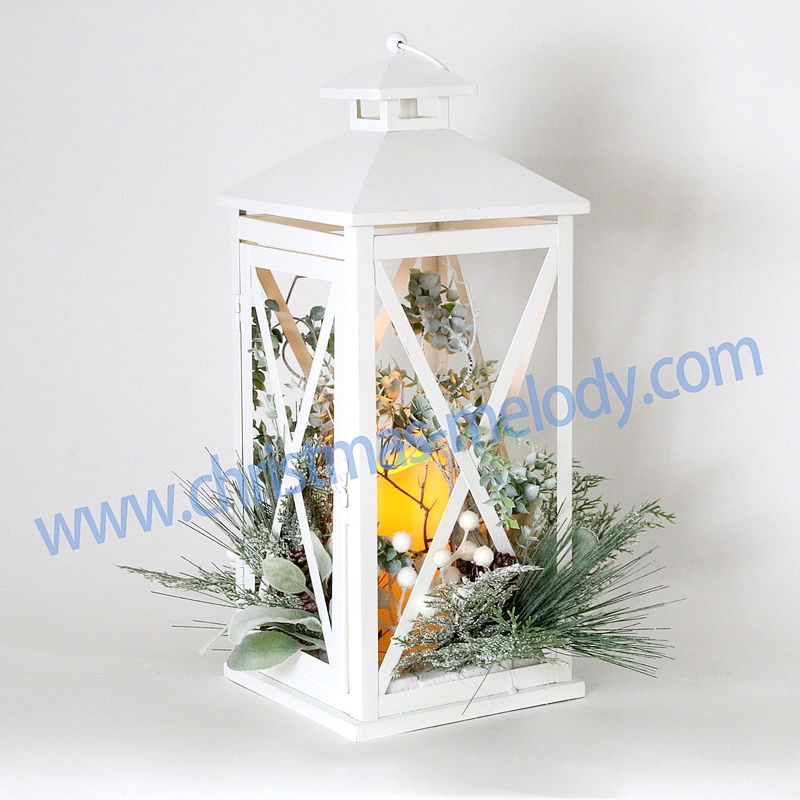 42*18CM Barn lanterns with Christmas lights