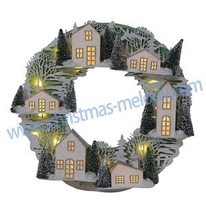 41*40CM Christmas Wreath Village