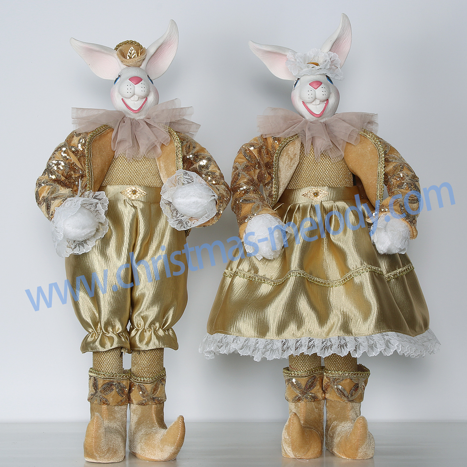 75CM  Christmas Elf rabbit AB set