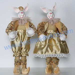 75CM  Christmas Elf rabbit AB set