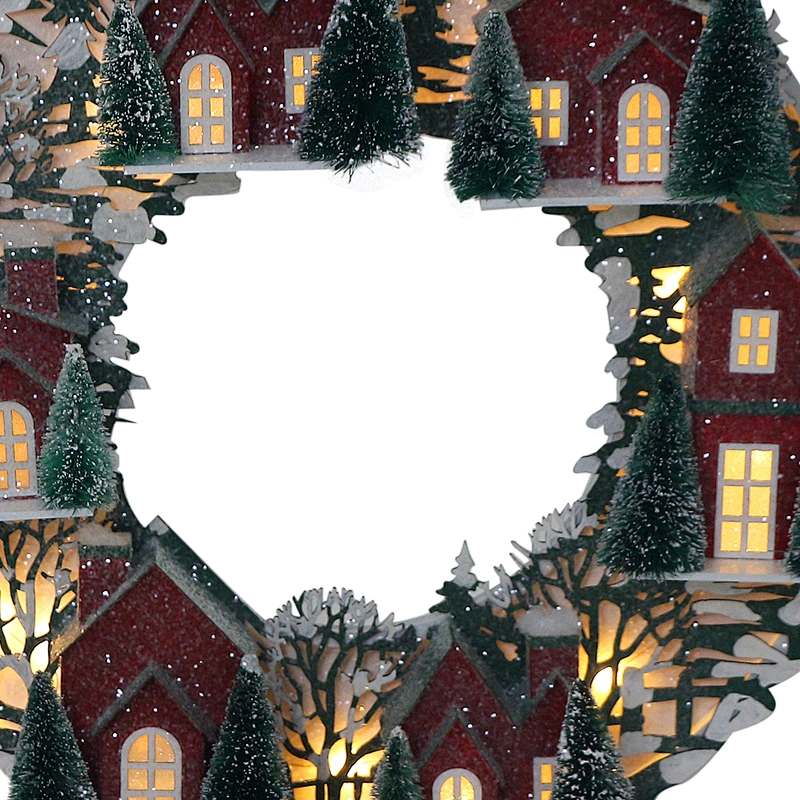 41*40CM Christmas Wreath Village