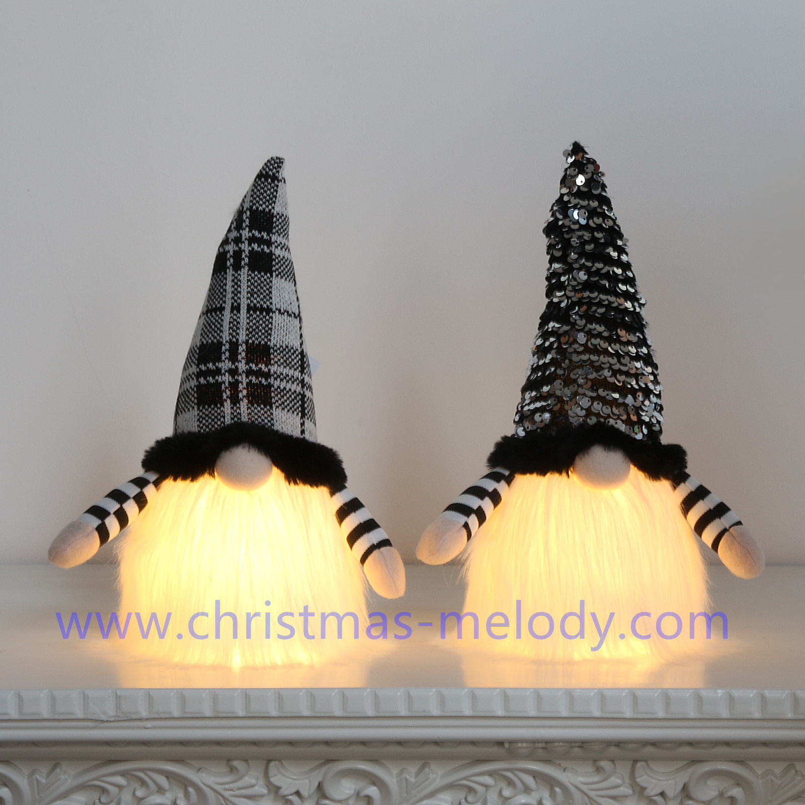 Christmas goblins with lights