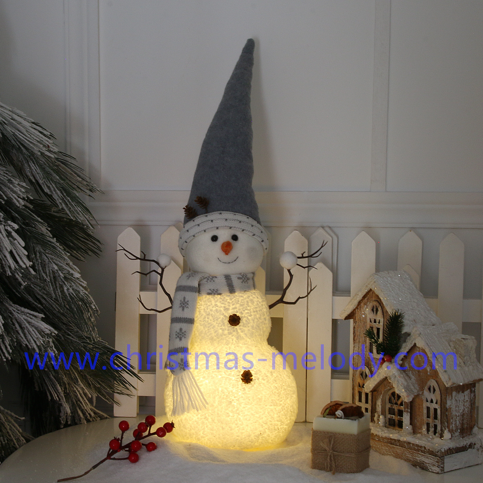 Christmas Snowman with lights
