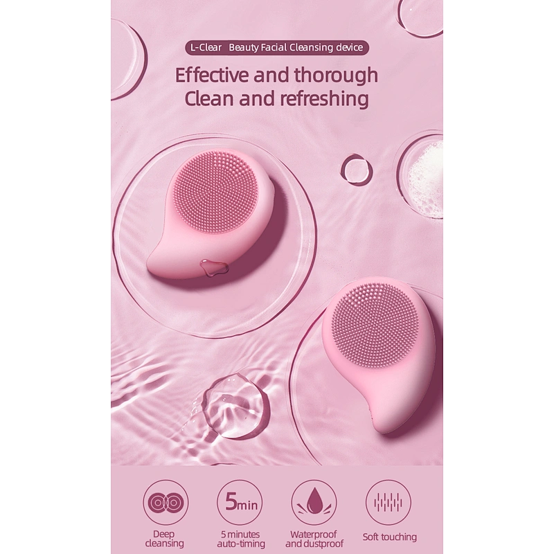 Waterproof Wireless Vibrating Facial Cleansing Brush for Face Cleansing, Exfoliating