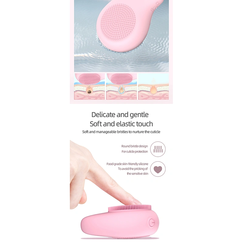 Waterproof Wireless Vibrating Facial Cleansing Brush for Face Cleansing, Exfoliating