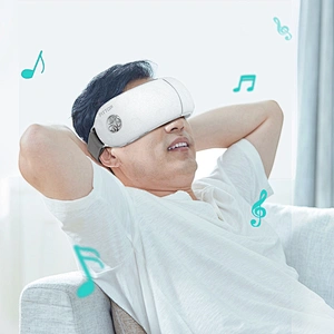 Compression Bluetooth Music Rechargeable Eye Therapy Massager for Relieve Eye Strain Dark Circles Dry Eye Improve Sleep