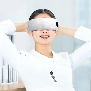 Compression Bluetooth Music Rechargeable Eye Therapy Massager for Relieve Eye Strain Dark Circles Dry Eye Improve Sleep