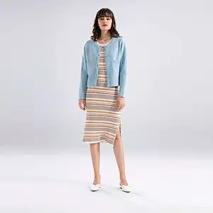 Wholesale sweaters woven cardigan sweater coat women