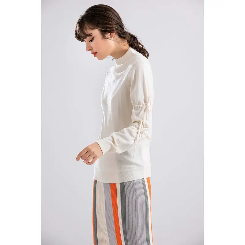 Cheap Neck Turtleneck Side Split Loose Woman Sweater