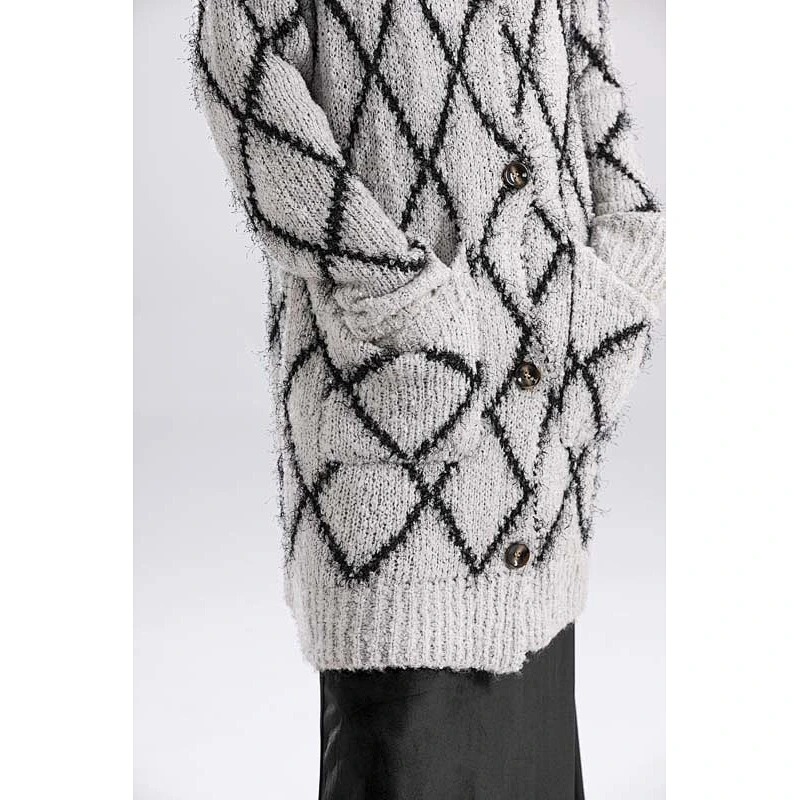 Newest design hot sale long coat cashmere sweater SWEATER COAT