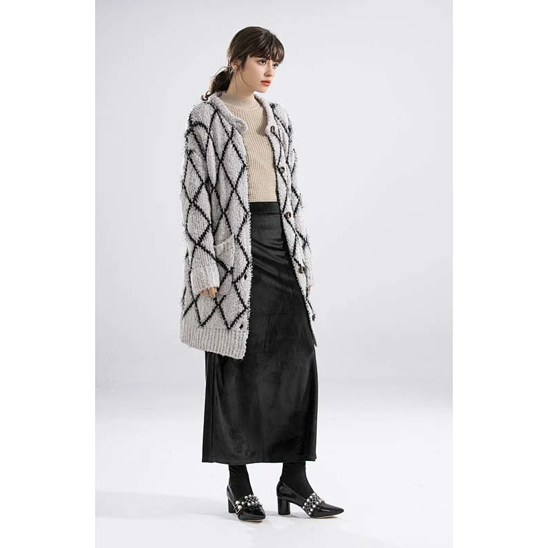 Newest design hot sale long coat cashmere sweater SWEATER COAT