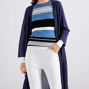 Anti-pilling Lady Cardigans V-neck Standard Thickness Women Sweater Jacket Wholesale