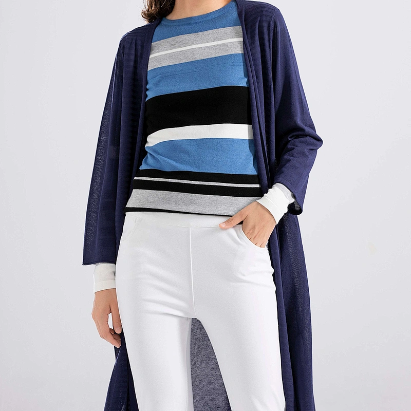 Anti-pilling Lady Cardigans V-neck Standard Thickness Women Sweater Jacket Wholesale