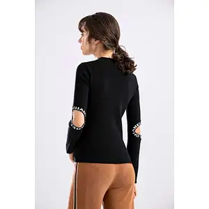 Wholesale Designs For Ladies Fall Half Turtleneck Merino Wool Pullover Sweater