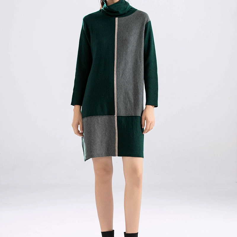 Fashion Casual choker  Long Knitted Sweater Dresses Women