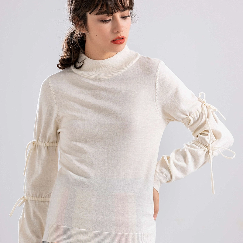Cheap Neck Turtleneck Side Split Loose Woman Sweater