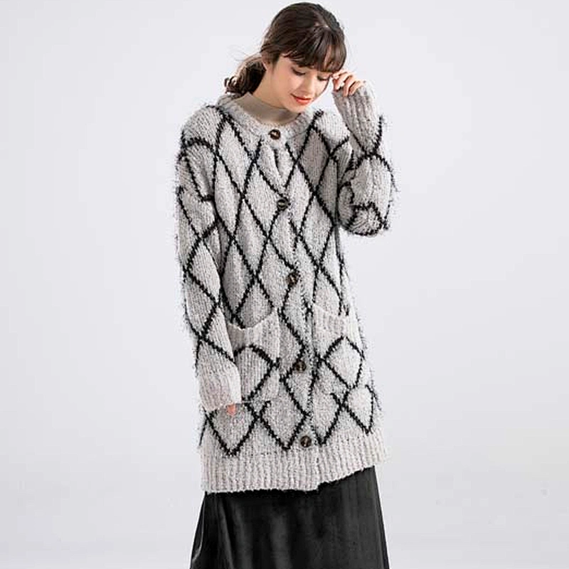 Newest design hot sale long coat cashmere sweater SWEATER COAT