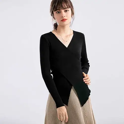 New Products Women Pollover Knitwear Fashion Long Sleeve Sweater
