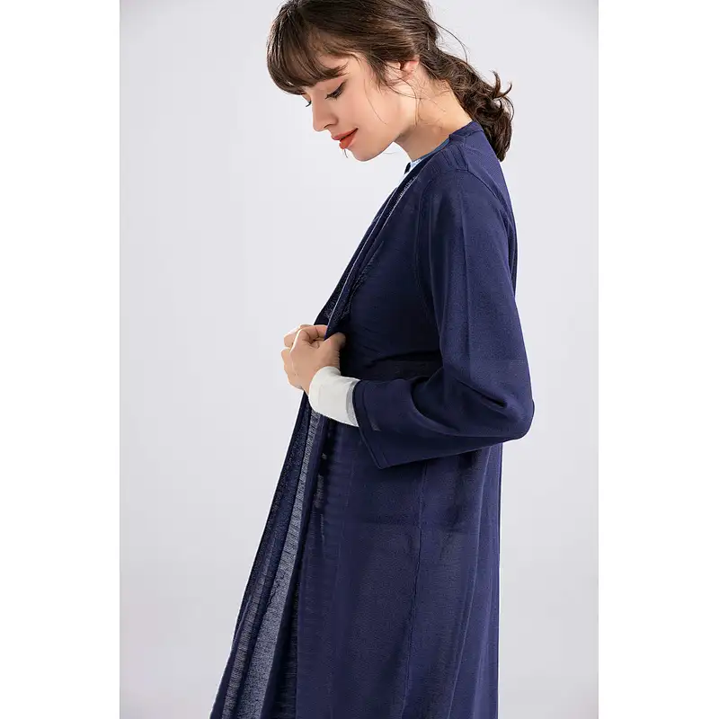 Anti-pilling Lady Cardigans V-neck Standard Thickness Women Sweater Jacket Wholesale