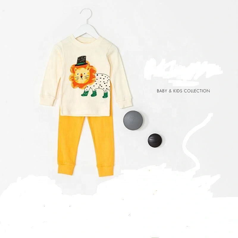 100% cotton boys' and girls' long Johns Baby pajamas 100% cotton trend