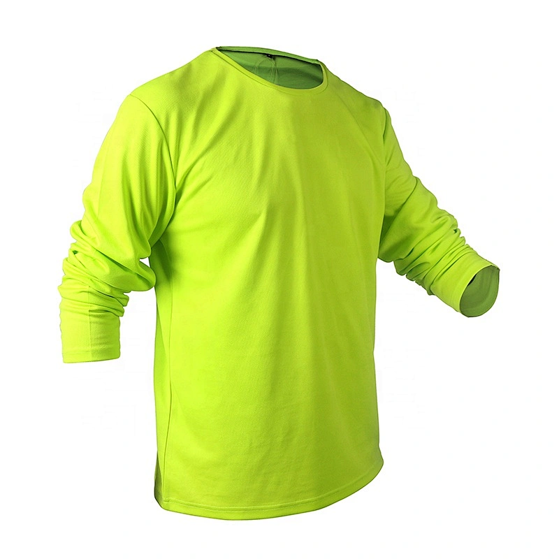 Wholesale long sleeves plain color sports T shirts OEM printing embroidery logo T shirts