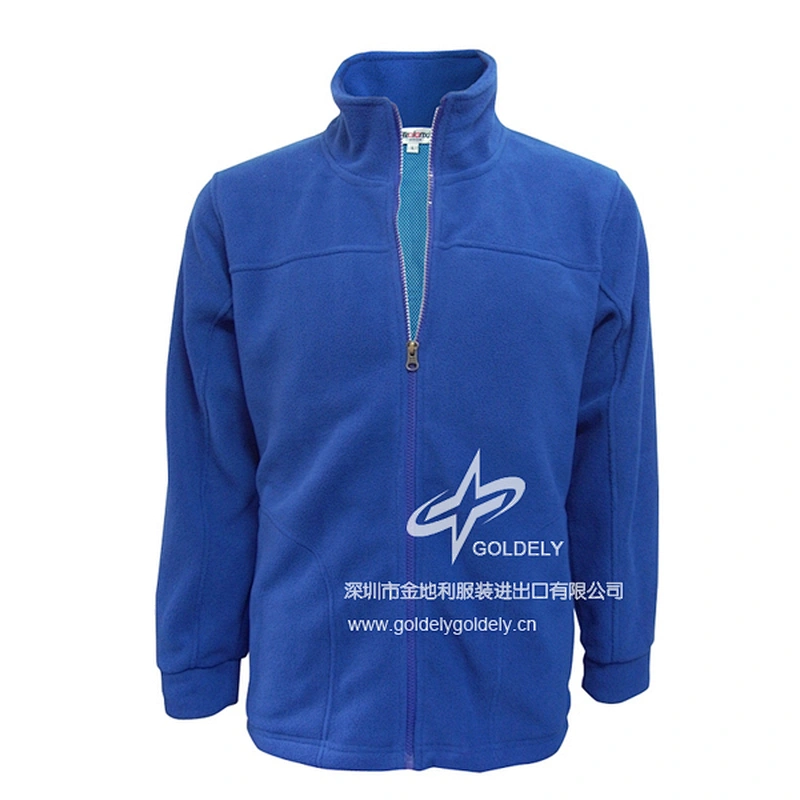 Manufacture Men's polar fleece coat with zipper up