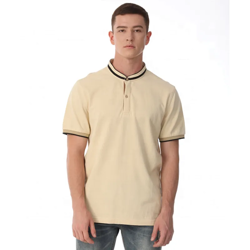 new style custom embroidered contrast collar polo shirt