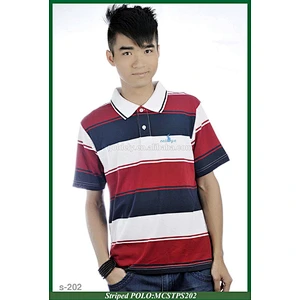 factory price 2014 fashion yarn dyed stripe men's T-shirts clothes