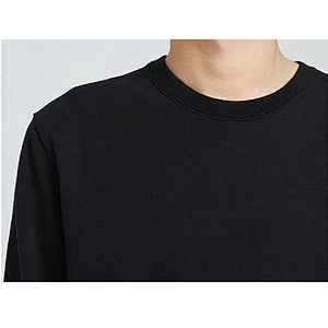 Unisex men women pullover cotton terry material printing black sweatshirt