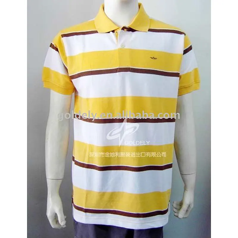Mens polo collar striped t shirt low price t shirts
